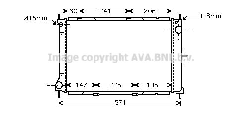 DN2249 AVA QUALITY COOLING Радиатор, охлаждение двигателя