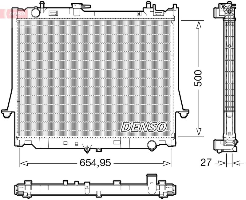 DRM99014 DENSO Радиатор, охлаждение двигателя