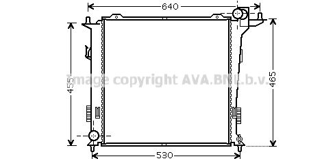 HY2207 AVA QUALITY COOLING Радиатор, охлаждение двигателя