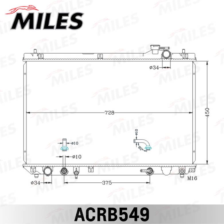 ACRB549 MILES Радиатор, охлаждение двигателя