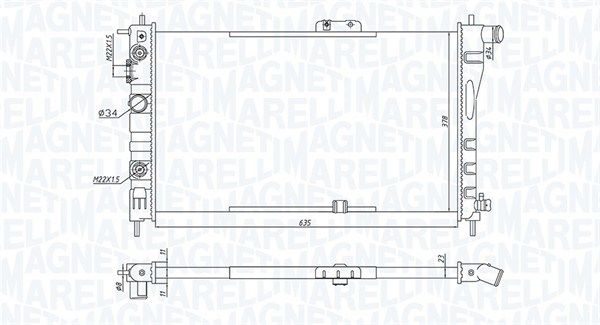 350213197900 MAGNETI MARELLI Радиатор, охлаждение двигателя