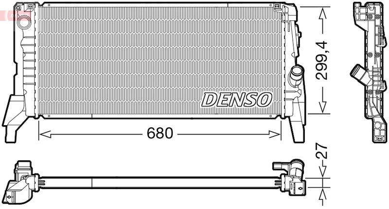 DRM05119 DENSO Радиатор, охлаждение двигателя