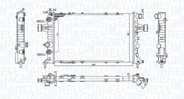 350213194600 MAGNETI MARELLI Радиатор, охлаждение двигателя