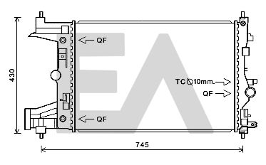 31R54232 EACLIMA Радиатор, охлаждение двигателя