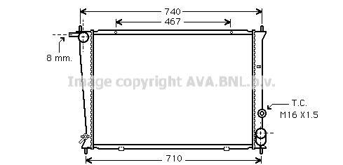 HY2053 AVA QUALITY COOLING Радиатор, охлаждение двигателя