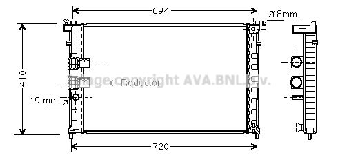 PE2339 AVA QUALITY COOLING Радиатор, охлаждение двигателя