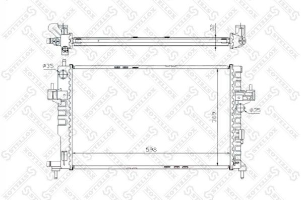 1025967SX STELLOX Радиатор, охлаждение двигателя