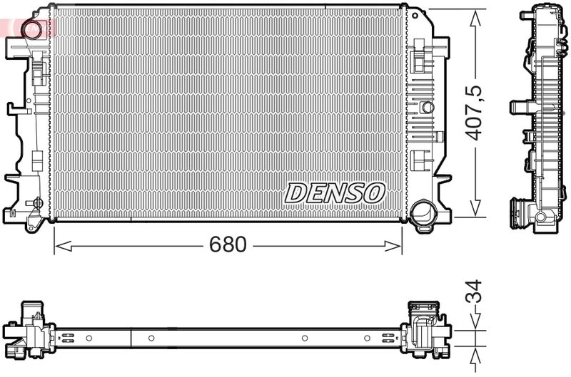 DRM17117 DENSO Радиатор, охлаждение двигателя