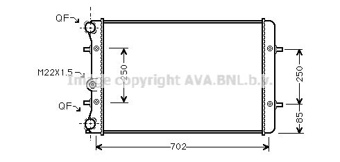 AI2155 AVA QUALITY COOLING Радиатор, охлаждение двигателя