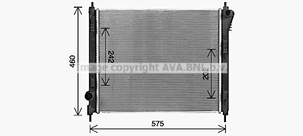 DN2470 AVA QUALITY COOLING Радиатор, охлаждение двигателя