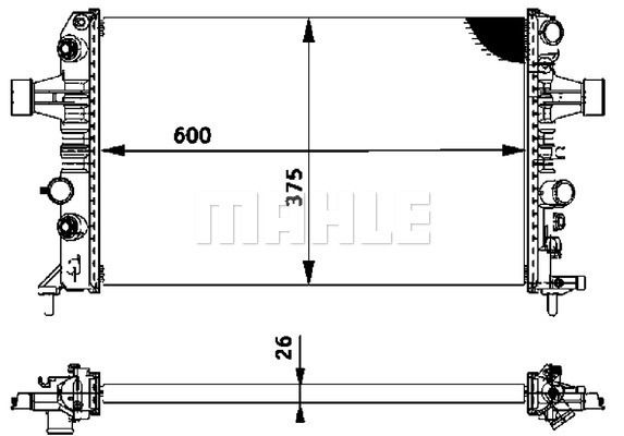 CR574000P MAHLE Радиатор, охлаждение двигателя