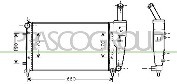 FT340R004 PRASCO Радиатор, охлаждение двигателя