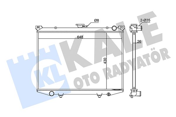 362800 KALE OTO RADYATÖR Радиатор, охлаждение двигателя