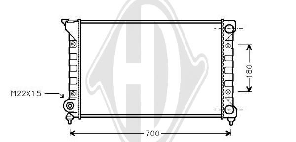 DCM3390 DIEDERICHS Радиатор, охлаждение двигателя