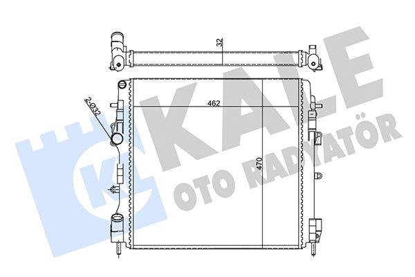 355595 KALE OTO RADYATÖR Радиатор, охлаждение двигателя