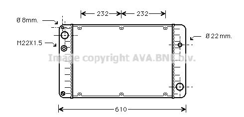 PR2004 AVA QUALITY COOLING Радиатор, охлаждение двигателя