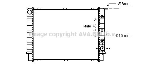 VO2062 AVA QUALITY COOLING Радиатор, охлаждение двигателя