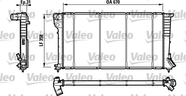 732577 VALEO Радиатор, охлаждение двигателя