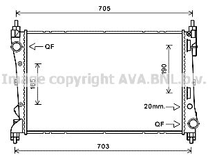 FTA2449 AVA QUALITY COOLING Радиатор, охлаждение двигателя