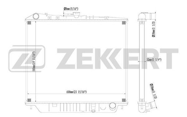 MK1219 ZEKKERT Радиатор, охлаждение двигателя