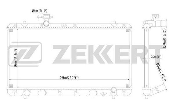 MK1223 ZEKKERT Радиатор, охлаждение двигателя