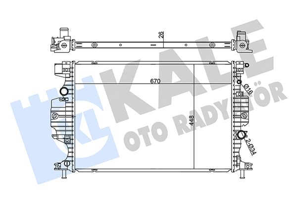 355895 KALE OTO RADYATÖR Радиатор, охлаждение двигателя