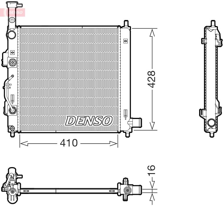 DRM43015 DENSO Радиатор, охлаждение двигателя