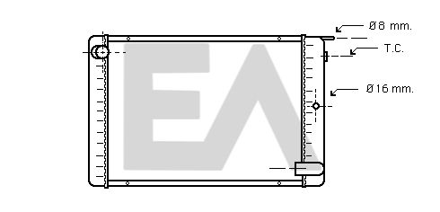 31R78008 EACLIMA Радиатор, охлаждение двигателя