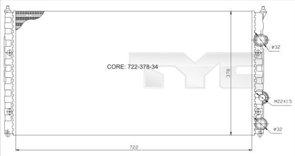 7370021 TYC Радиатор, охлаждение двигателя