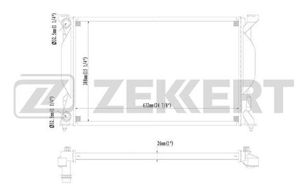 MK1430 ZEKKERT Радиатор, охлаждение двигателя