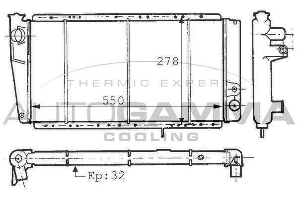 100824 AUTOGAMMA Радиатор, охлаждение двигателя