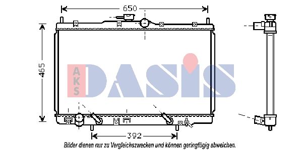 100019N AKS DASIS Радиатор, охлаждение двигателя