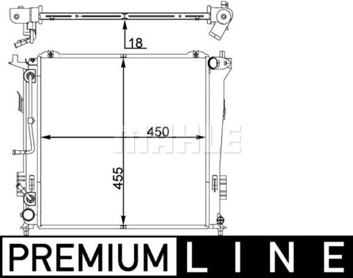 CR1404000P MAHLE Радиатор, охлаждение двигателя