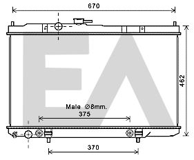 31R18134 EACLIMA Радиатор, охлаждение двигателя