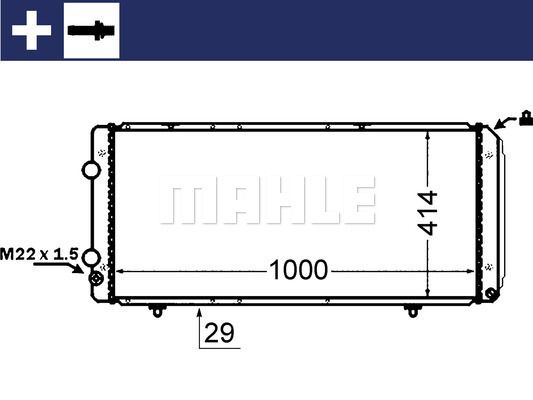 CR1430000S MAHLE Радиатор, охлаждение двигателя