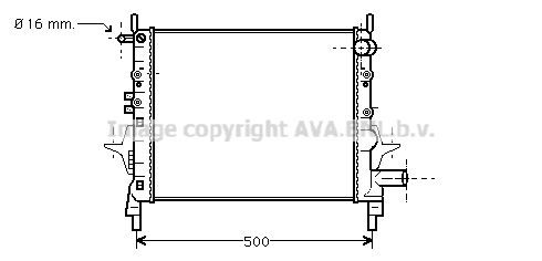 RTA2217 AVA QUALITY COOLING Радиатор, охлаждение двигателя