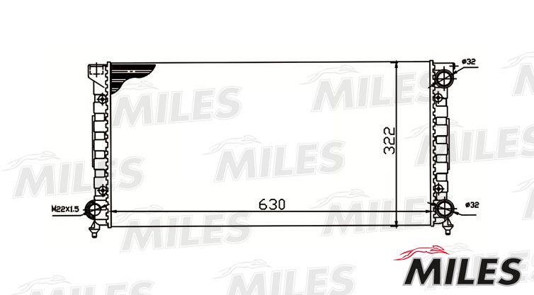 ACRM127 MILES Радиатор, охлаждение двигателя