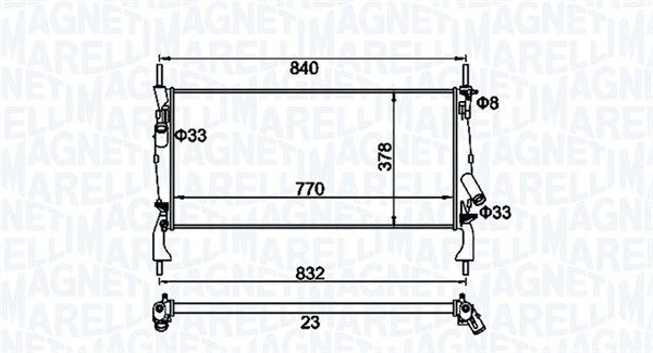 350213158900 MAGNETI MARELLI Радиатор, охлаждение двигателя