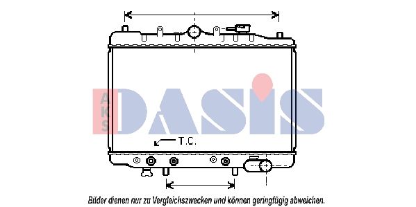 111040N AKS DASIS Радиатор, охлаждение двигателя