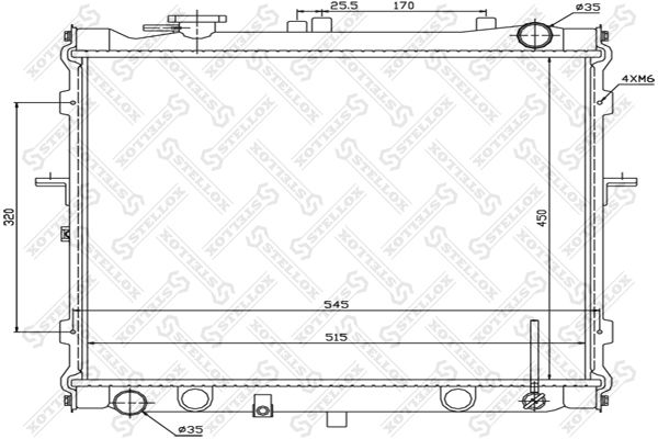 1025170SX STELLOX Радиатор, охлаждение двигателя