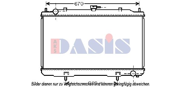 070154N AKS DASIS Радиатор, охлаждение двигателя