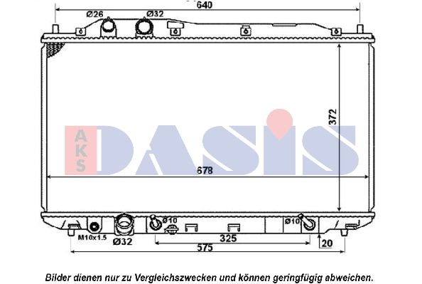 100061N AKS DASIS Радиатор, охлаждение двигателя