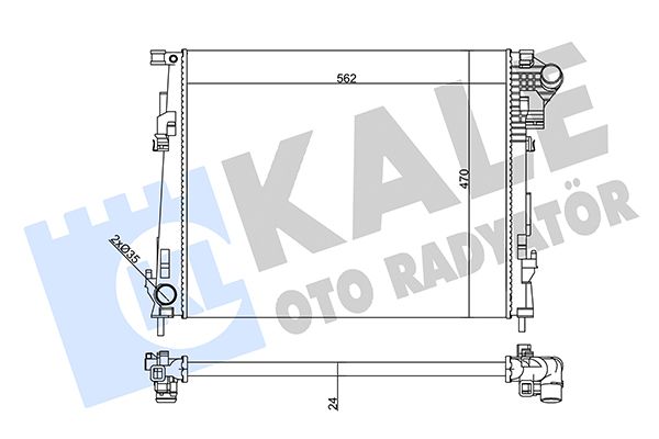 356895 KALE OTO RADYATÖR Радиатор, охлаждение двигателя