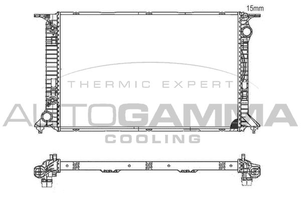 105985 AUTOGAMMA Радиатор, охлаждение двигателя