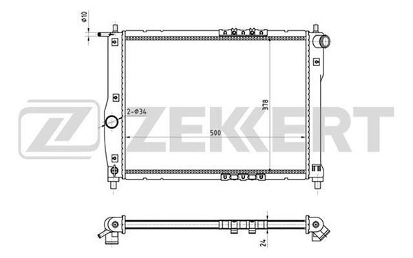 MK1115 ZEKKERT Радиатор, охлаждение двигателя