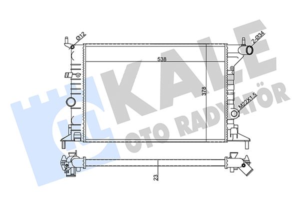 355060 KALE OTO RADYATÖR Радиатор, охлаждение двигателя