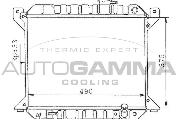 100400 AUTOGAMMA Радиатор, охлаждение двигателя