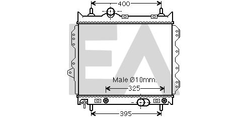 31R12033 EACLIMA Радиатор, охлаждение двигателя