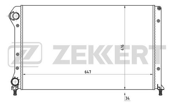 MK1159 ZEKKERT Радиатор, охлаждение двигателя