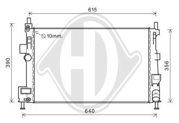 DCM3899 DIEDERICHS Радиатор, охлаждение двигателя